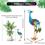 dreamskip Metal Peacock Garden Decor Outdoor Statue, Peacock Yard Art Sculptures Outside Decoration for Home Patio Lawn Backyard, Gift for Women Moms Grandma