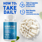 (5 Pack) Nerve Ease Capsules, NerveEase Pills with All Natural Ingredients, Advanced Overall Health and Wellness Vitamin Supplement Formula for Maximum Strength Multivitamins Support (300 Capsules)