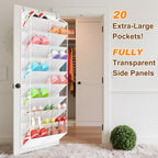 UVIAHOMI 20-30 Pairs Over the Door Shoe Organizer, 10-Tier Door Shoes Rack