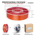 FXAAGFH 1KG 3D Printer Filament Bundle, 3 D PLA Printing Filament 1.75mm, Dual Color, +/-0.03mm, 1kg/2.2lbs Silk Golden Red