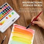Grabie 50 Color Watercolor Paint Set with Brush Pens