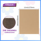 RLAVBL 100 Pack 11x14 Corrugated Cardboard Sheets, Flat Cardboard Inserts for Shipping, Mailing, Packing, DIY Crafts