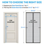 Heavy Duty Door Screen Magnetic Closure, LOVIGA Thickened Fiberglass Screen Door Mesh, Self Sealing, Tear Resistant, Easy Assemble, Fine Mesh Keep Bugs Out Fit Door Size 36 Inch X 82 Inch
