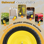 Nuphtun 13 Inch 4.00-6 Flat Free Tire and Wheel Replacement for Gorilla Cart with 5/8" & extra 3/4" Bearings, 4.00-6 Wheelbarrow Tire, 13" Garden Cart Wheels, Trailer Turf Tire, 2 Pack