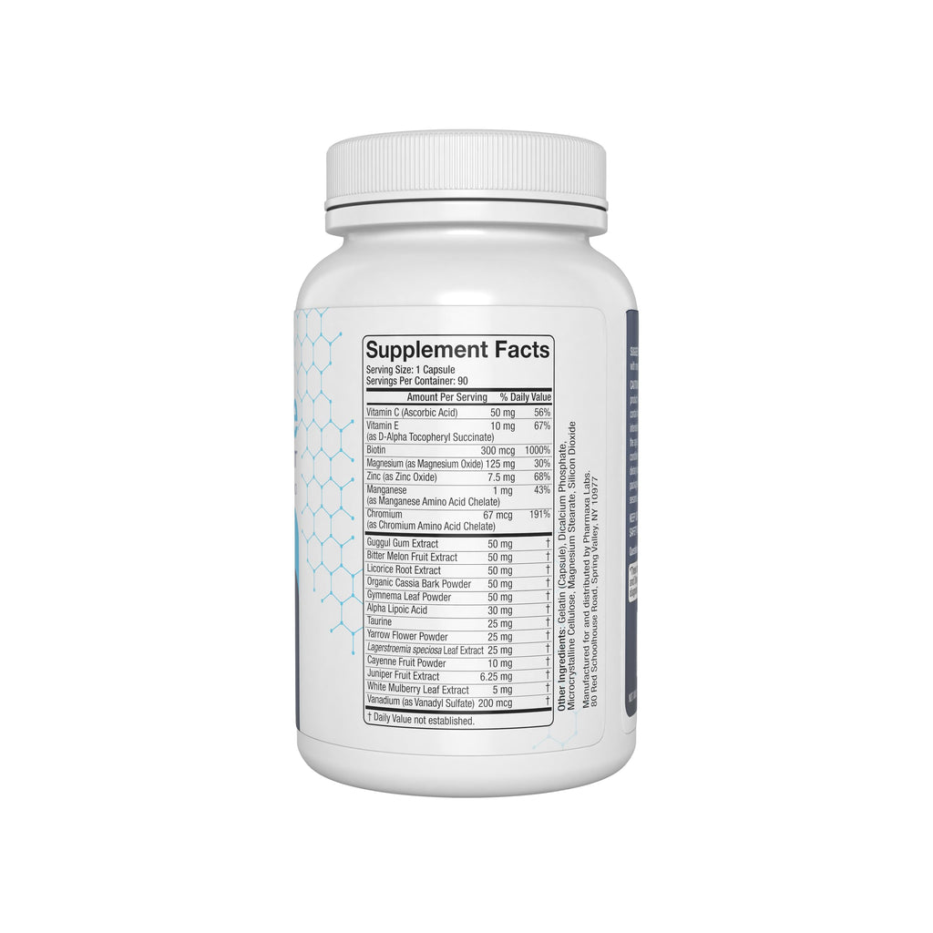 Gluctose Blood Health Support Supplement - Advanced Formula for Men & Women - Chromium, Magnesium, Alpha Lipoic Acid, Bitter Melon, Gymnema - 90 Day Supply / 90 Capsules