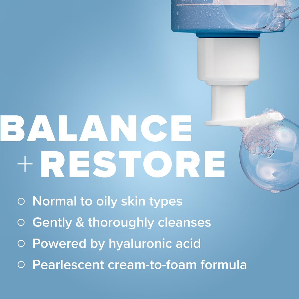 Paula's Choice RESIST Perfectly Balanced Foaming Facial Cleanser, Face Cleanser with Hyaluronic Acid & Aloe, Anti-Aging Face Wash, Large Pores & Oily Skin, Fragrance-Free, 6.4 Fl Oz