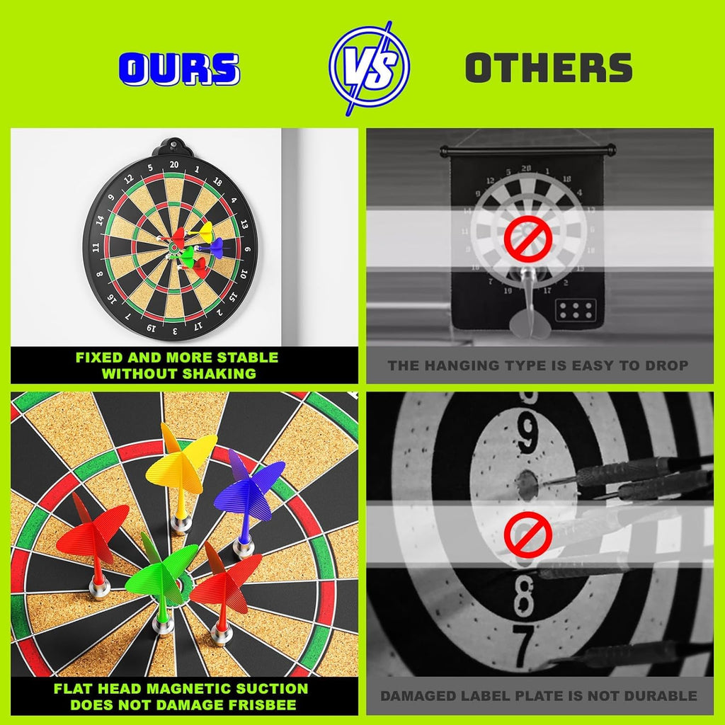 Magnetic Dart Board for Kids - 12pcs Magnetic Darts, Outdoor Kids Games