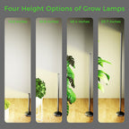 JarryStart Grow Lights for Indoor Plants with Timer, 192 LEDs 42W Vertical Full Spectrum Grow Light 65 Inch Standing Grow Lights 3 Light Modes 5-Level Dimmable Wide Coverage