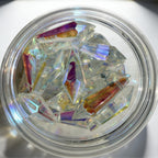 Troyune 50pcs Sun Catcher Crystals, 38mm Icicle Prisms for Chandelier Lamp Candle Holders, Curtain DIY Pendant Drops in AB Colors