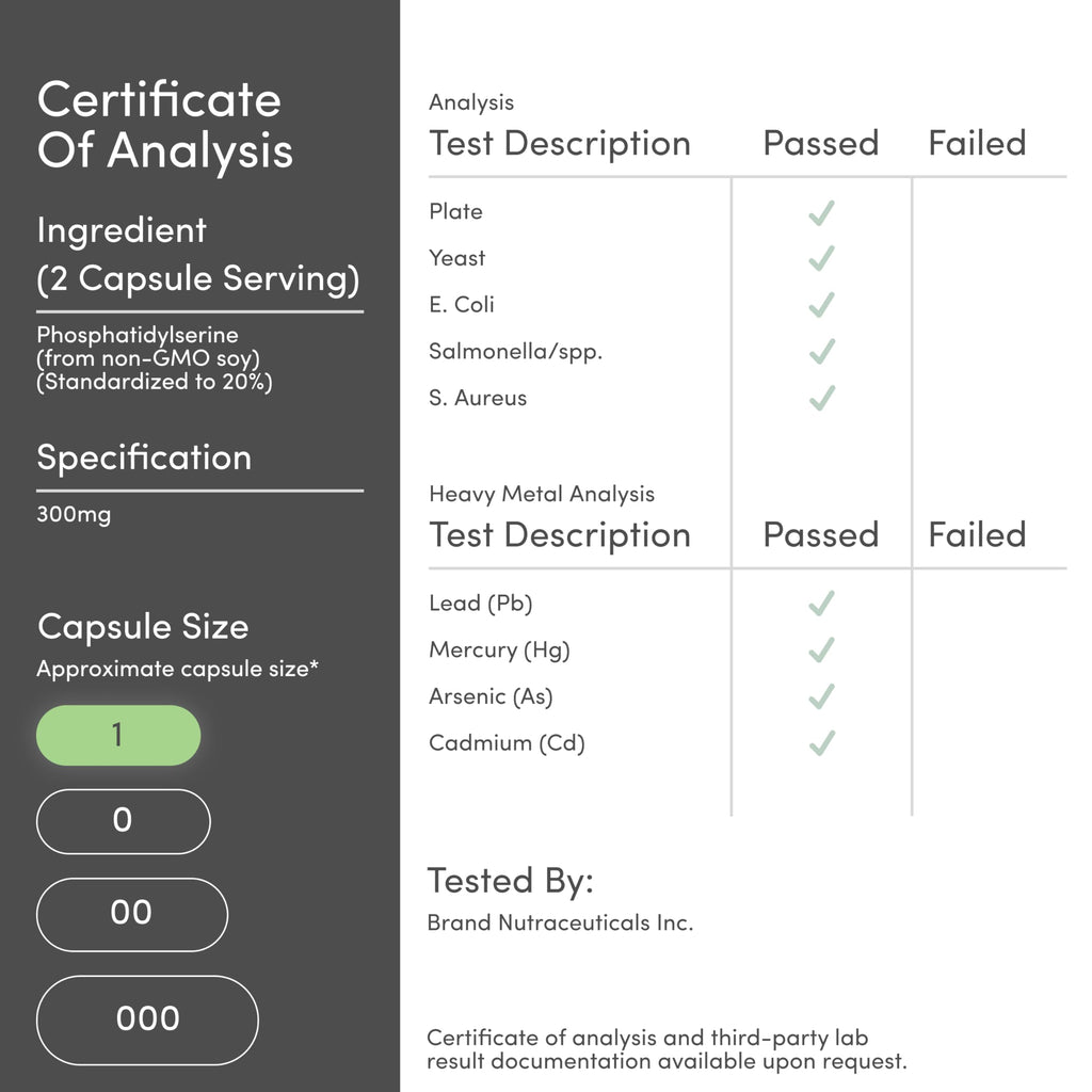 PhosphatidylSerine Supplement 300mg Per Serving, 120 Capsules (Phosphatidyl Serine Complex) by Double Wood
