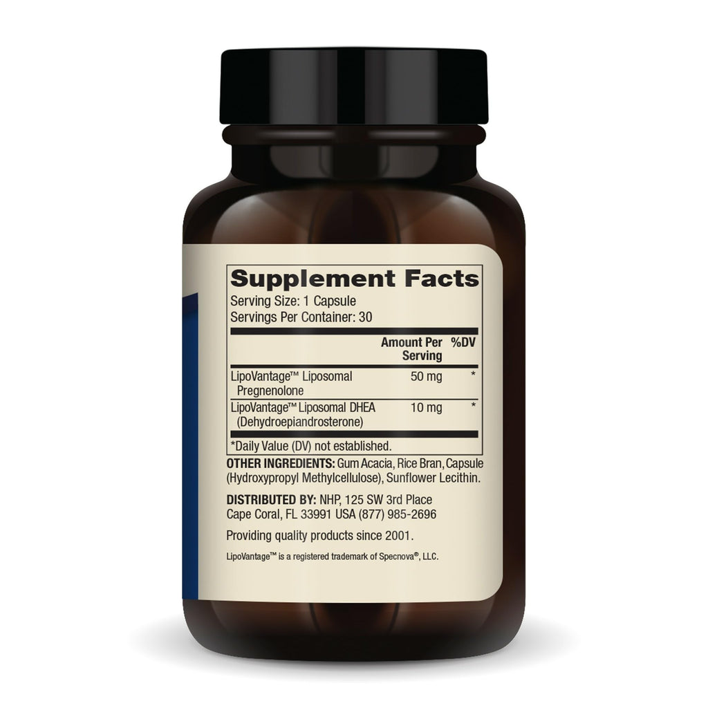 Dr. Mercola Liposomal Pregnenolone Plus DHEA, 30 Servings (30 Capsules), 50 mg Pregnenolone Per Serving, 10 mg DHEA Per Serving, Dietary Supplement, Non-GMO - 2 Pack