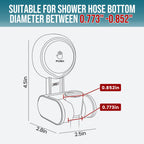 TAILI Shower Head Holder Suction Cup, Handheld Shower Head Bracket, Height Angle Adjustable,Bathroom Showerhead Holder No Drilling Removable Waterproof, White