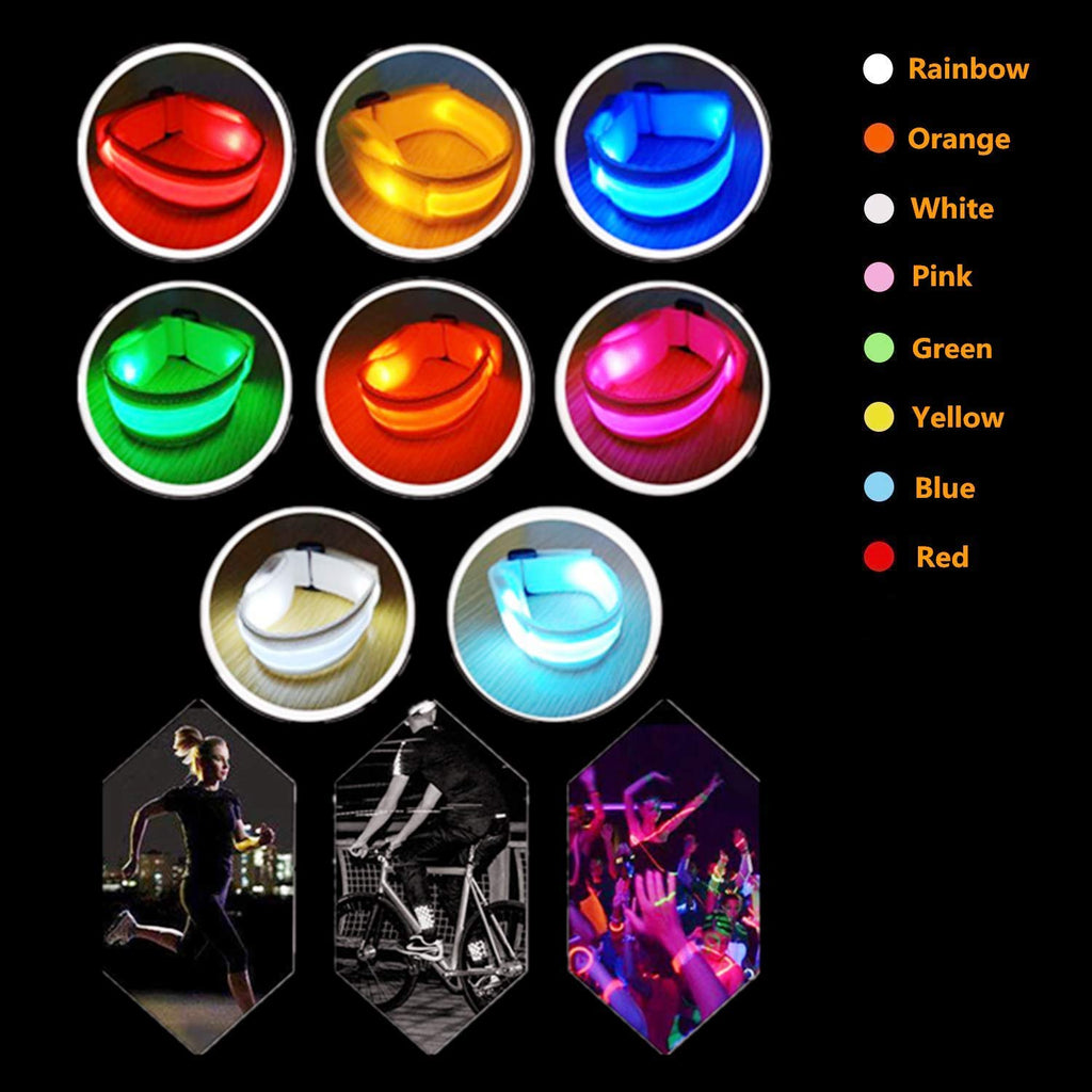 FANL 8 Pack LED Glow Bracelets, 8 Colors, Light Up Party Favors