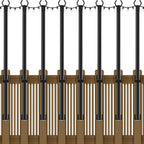NUERPO 8 Pack String Light Poles,5Ft Metal Poles for Outdoor String Lights,Outdoor Light Poles with Post,Poles/Stand for Outside,Patio,Deck,Backyard,Garden Wedding,Party