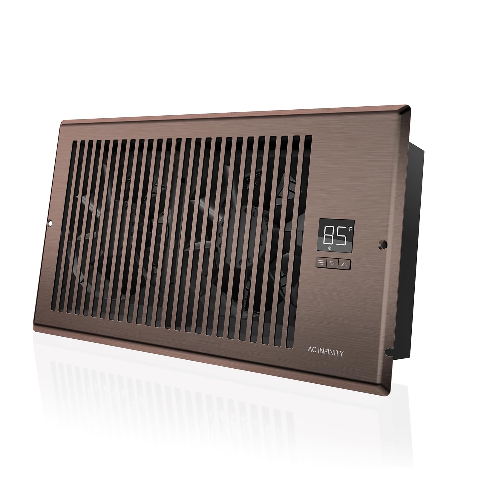 AC Infinity AIRTAP T6, Quiet Register Booster Fan with Thermostat 10-Speed Control, Heating Cooling AC Vent, Fits 6” x 12” Register Holes