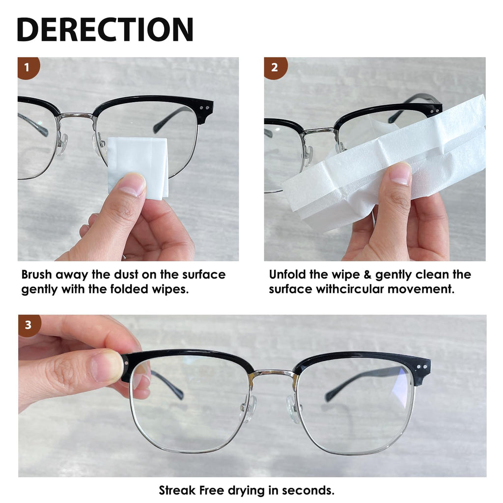 600 Count Lens Wipes for Eyeglasses, Eye Glasses Cleaner Wipes Pre-moistened Individually Wrapped Sracth-Free Streak-Free Eyeglasses Cleaning for Sunglass, Camera Lens, Goggles