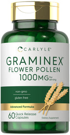 Carlyle Graminex Flower Pollen Extract | 1000 mg | 60 Capsules | Non-GMO & Gluten Free Supplement