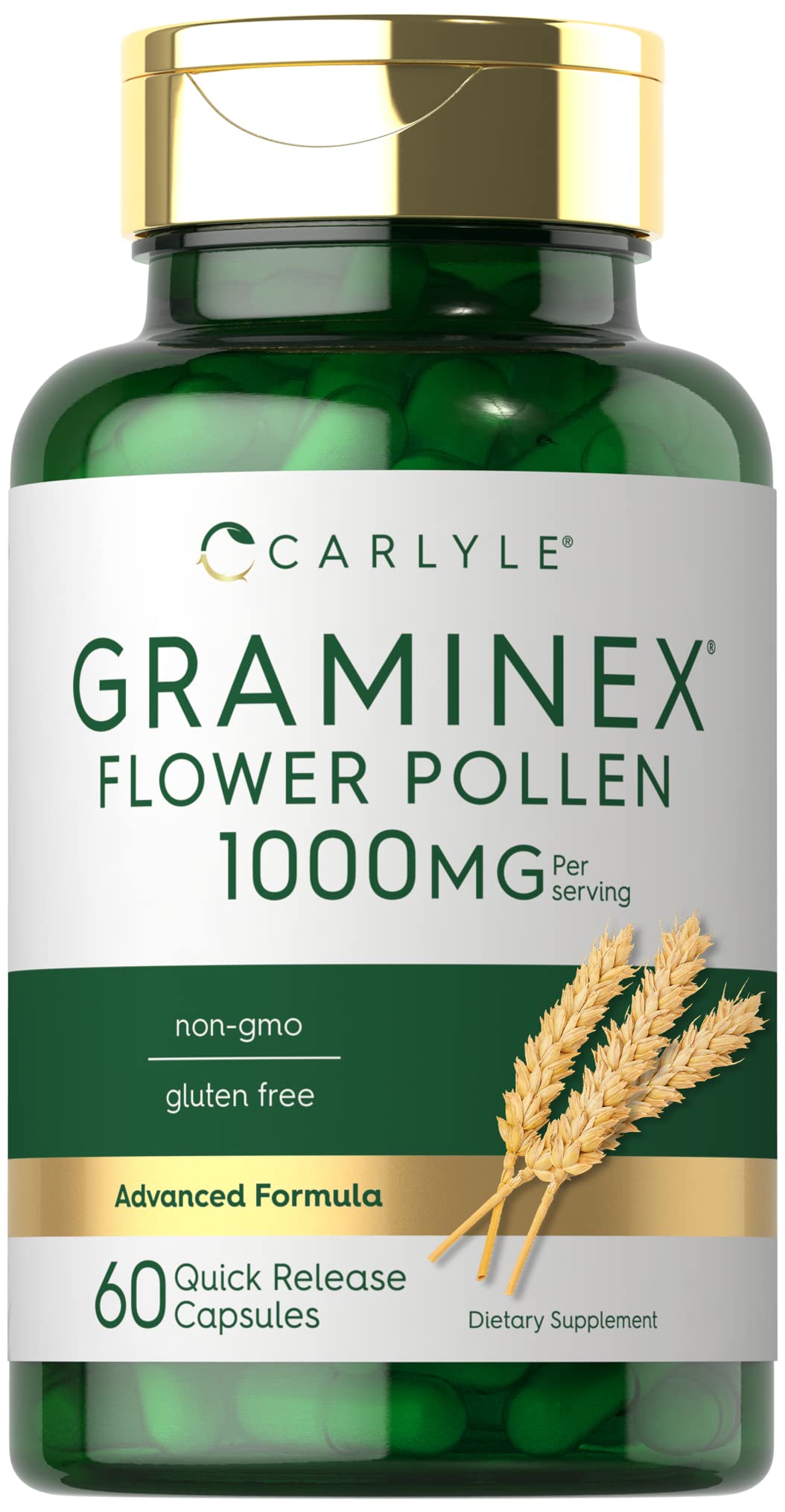 Carlyle Graminex Flower Pollen Extract | 1000 mg | 60 Capsules | Non-GMO & Gluten Free Supplement