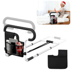 Bed Rails for Elderly Adults Safety, Height and Length Adjustable Bed Assist Rail for Senior, Bedrail with 2 Bag & Strap, Help Get in & Out of Bed, Fit Most Bed, Supports 300 lbs, Tool-Free