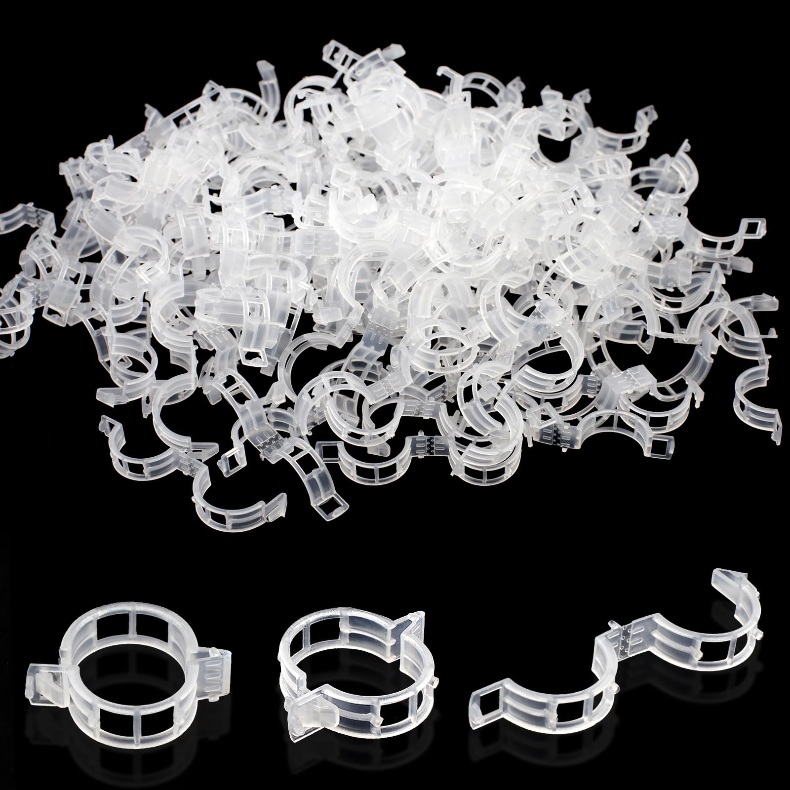 400 Pcs Plastic Trellis Plant Support Clips for Support, Grape and Tomato Vine, Vegetables Plants, Garden Clips to Grow Upright Makes Plants Healthier