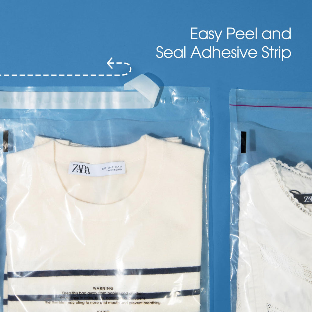 Poly Bag Bundle Combo Pack of 400-6X9, 8X10, 9X12, 11X14 Self Seal