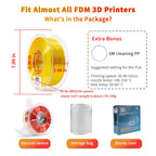 ZIRO Dual Color PLA Filament, Silk Coextrusion 3D Printer Filament 1.75mm, Fit for Most 3D Printers Pen, Shine Multicolor PLA Material,1KG Spool, Red and Gold (Silky)