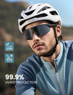 Lamicall Polarized Sports Sunglasses for Men Women, 24g Ultralight