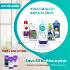 Refillable Bottle for Swiffer® Power Mop™, 720ML / 24 FL.OZ Reusable Solution Container, Leak-Resistant Lock, Use Any Liquid Cleaner