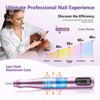 TUOBEO Cordless Nail Drill Electric Nail File Kit, Rechargeable Efile Set