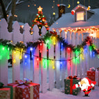 JMEXSUSS 2 Pack Solar String Lights Outdoor, Total 60LED 41.6FT, Water Drop