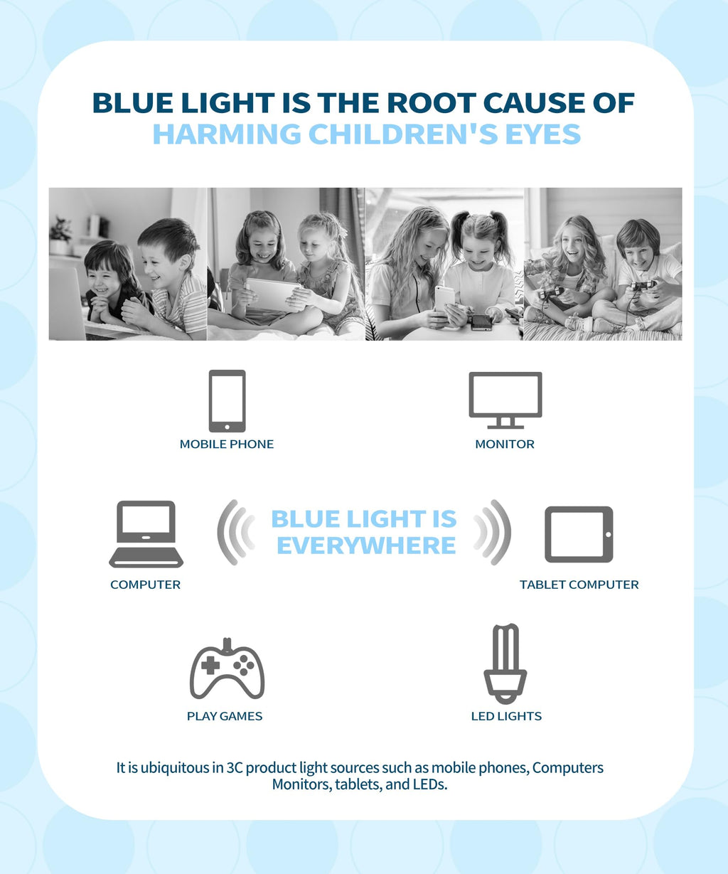 ANYLUV Blue Light Glasses for Kids, Youth Protection Glasses for Gaming, Teen Blue Light Glasses Reduce Eye Strain