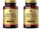 Solgar Vitamin E 200 IU Alpha,100 Softgels - Antioxidant,Healthy Aging,Healthy Skin,Immune System Support - Natural Source Vitamin E - Gluten Free,Dairy Free - 100 Servings,(Pack of 2)