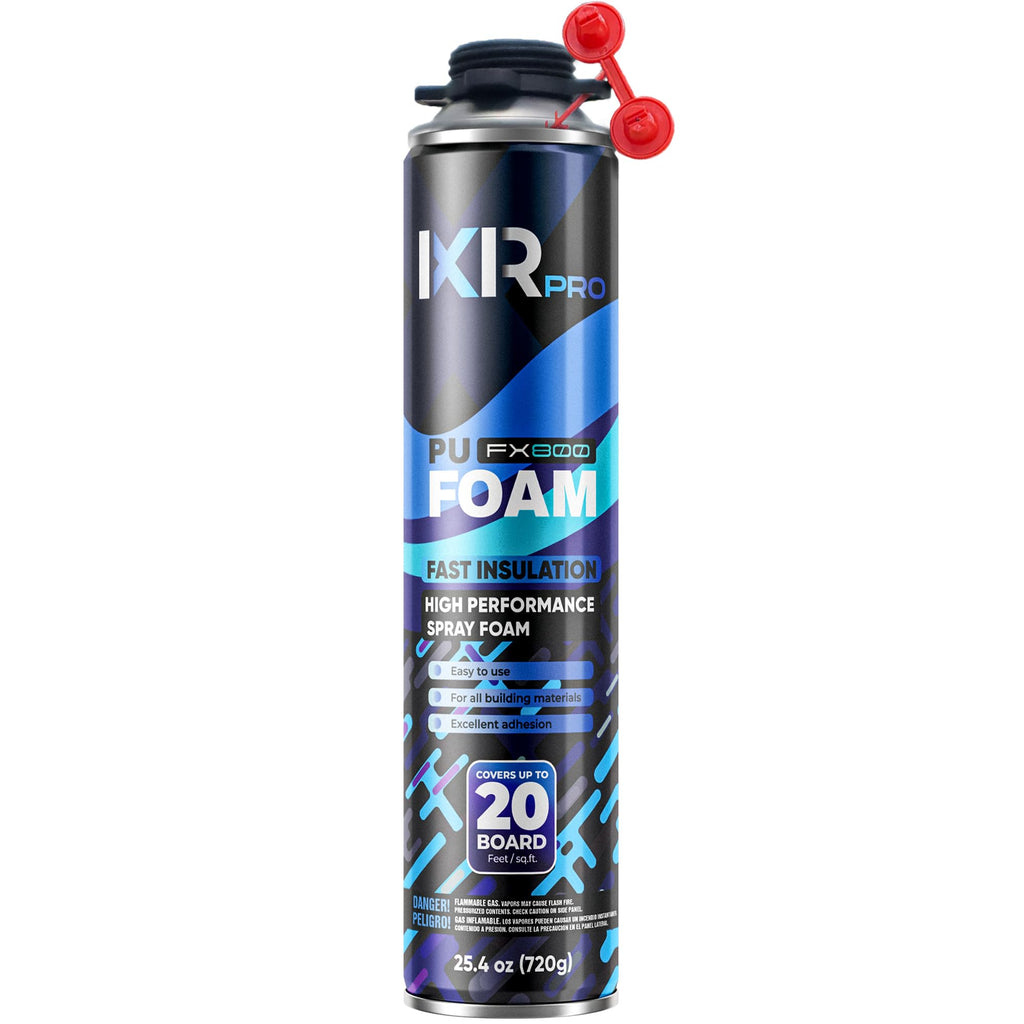 ixirpro Spray Foam Insulation Can (23.4 oz. / 670 g) Expanding Foam Sealant, Spray Insulation, Closed Cell Spray Foam Insulation, High Density, Walls Ceiling Windows Doors