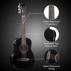 ADM Beginner Acoustic Classical Guitar Nylon Strings Wooden Guitar Bundle Kit for Kid Boy Girl Student Youth Guitarra Online Lessons with Starter Accessories (30 Inch, Geen)