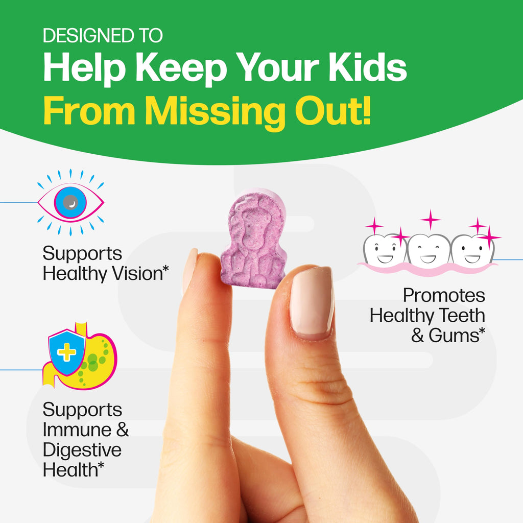 Culturelle Kids Complete Chewable Multivitamin + Probiotic For Kids, Ages 3+, 90 Count, Digestive Health, Oral Health & Immune Support - With 11 Vitamins & Minerals, including Vitamin C, D3 & Zinc