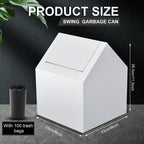 Kritkin 1 Pack Double Entry Sanitary Napkin Receptacle Swing Top, White