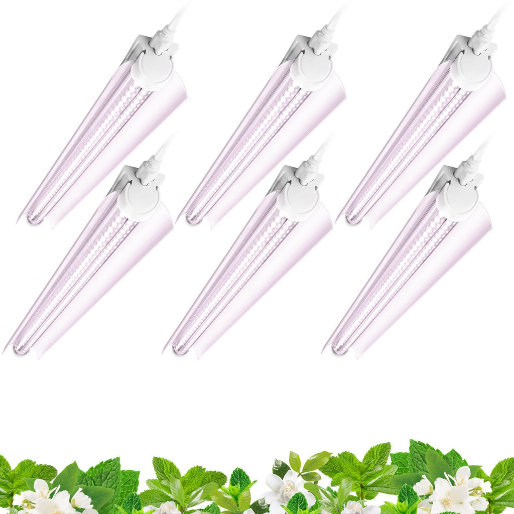 Barrina 2FT T8 LED Grow Light, Full Spectrum Plant Growing Lights, 6 Packs