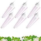 Barrina 2FT T8 LED Grow Light, Full Spectrum Plant Growing Lights, 6 Packs