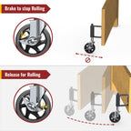 Heavy Duty Gate Wheels for Fences, Yards, Farms, Gate Casters with Spring Loaded, 360 Degree Swivel Max Load Capacity 220lbs