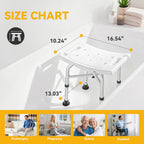 Hiqufet Shower Chair for Inside Shower(500lb), 5 Height Adjustable Shower Stool, Shower Seats for Adults, 3-Minute Quick Assembly, Heavy Duty Shower Bench for Inside Shower to Sit on