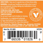 The Vitamin Shoppe L-Theanine 100MG - Calm Focus, Stress Support & Relaxation, Amino Acid from Green Tea (60 Capsules)