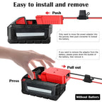 2 Packs Power Wheel Adapter for Milwaukee M18 Battery Adapter 18V Power Wheel Battery Conversion Kit with Switch, Fuse & Wire Terminals, 12AWG Wire, Power Connector for DIY Rc Car Toys and Robotics
