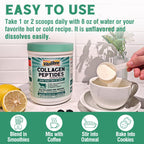 Vitalibre Bovine Collagen Peptides Powder for Women and Men, Grass-Fed Hydrolyzed Collagen Protein Type I & III, Skin, Hair, Nails, Bones, Digestion, Unflavored, Non-GMO, Keto & GF, 22 Servings, 16oz