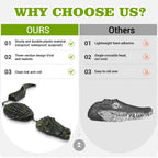 Floating Crocodile Sculpture, 3-Section Simulated Floating Alligator, Pond Floating Alligator Bait for Garden Pond Backyard Decoration (2-Pack)