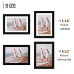 upsimples 5x7 Picture Frame, Photo Collage Wall Decor Set of 10, Black