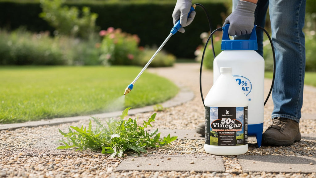 Belle Chemical 50% Pure Concentrated Vinegar - 125x Stronger - Indoor and Outdoor Cleaner (128 Fl Oz)