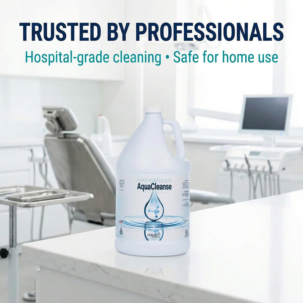 AquaCleanse Hypochlorous Acid 500PPM All-Purpose Cleaner Spray (1 Gallon) – 3X Stronger Than Standard HOCL – Pet & Family Safe, Non-Toxic Surface Cleaner & Odor Remover - No Harsh Chemicals – USA Made
