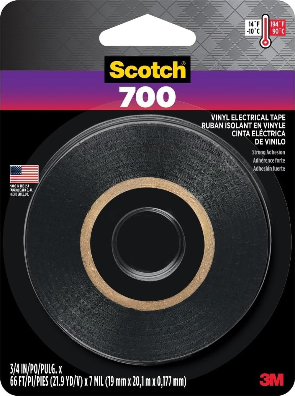 Scotch 700 Electrical Tape, 3/4 in x 66 ft