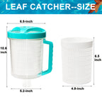Leaf Canister Catcher In-line Leaf Canister for Pool & Spa, With Mesh Basket & 5 Skimmer Socks, For Suction Manual & Automatic Pool Cleaners (White)