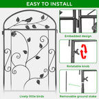 4 Pack Garden Trellis for Climbing Plants, 71 x 20 inch Rustproof Heavy Duty Metal Trellis for Climbing Rose Vine Clematis, Perfect for Premium Patio Decor & Luxury Outdoor Garden Design, Silver Gray